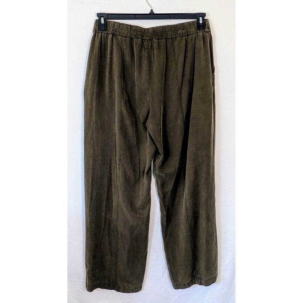 Philosophy Petite Olive Green Tencel Pants PXL Elastic Waist Casual New With... - Picture 2 of 8